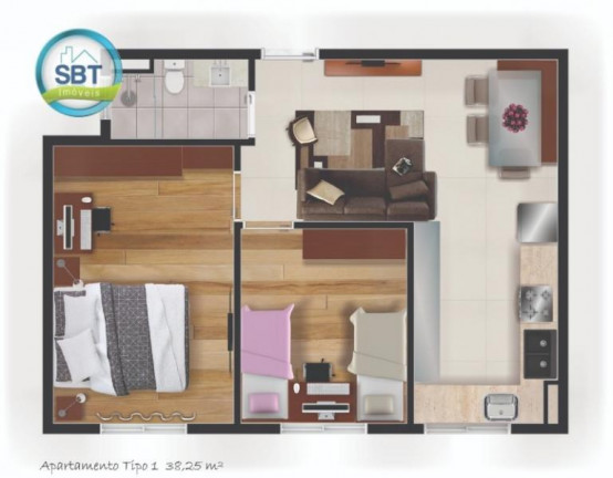 Imagem Apartamento com 2 Quartos à Venda, 40 m² em Jardim Vila Rica - Santo André Imagem Apartamento com 2 Quartos à Venda, 40 m² em Jardim Vila Rica - Santo André