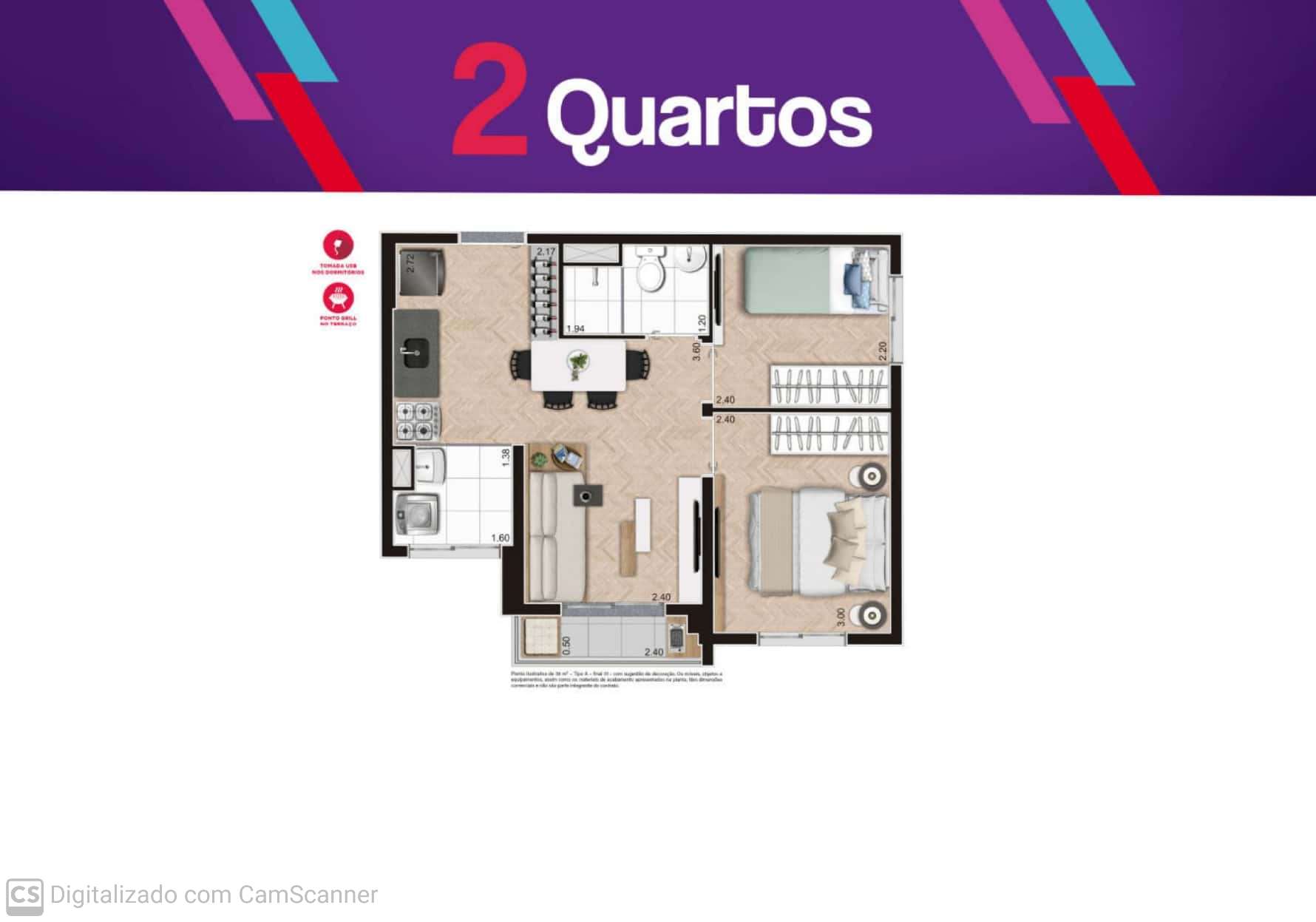 Imagem Apartamento com 2 Quartos à Venda, 37 m² em Vila Paulista - São Paulo