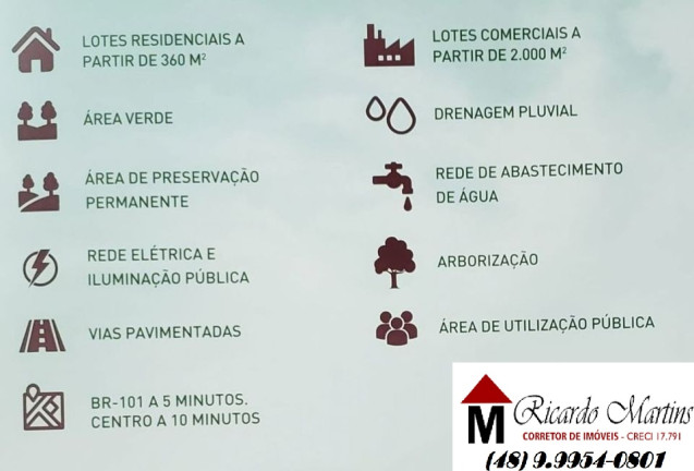 Imagem Terreno à Venda, 374 m² em Quarta Linha - Criciúma Imagem Terreno à Venda, 374 m² em Quarta Linha - Criciúma