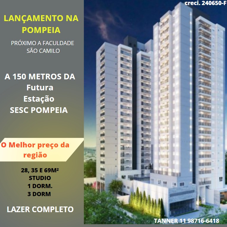 Apartamento com 2 Quartos à Venda, 35 m²em Perdizes - São Paulo