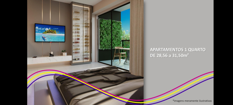 Imagem Apartamento com 1 Quarto à Venda, 28 m² em Muro Alto - Ipojuca