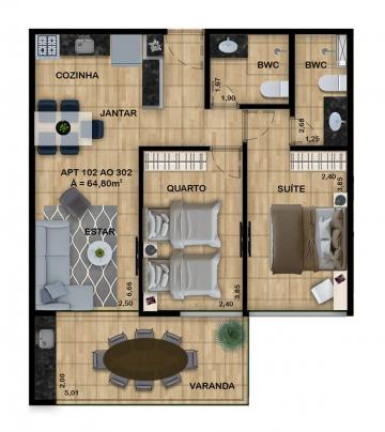 Imagem Apartamento com 2 Quartos à Venda, 65 m² em Carneiros  - Tamandaré