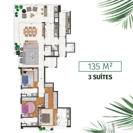 Imagem Apartamento com 3 Quartos à Venda, 135 m² em Água Branca - São Paulo