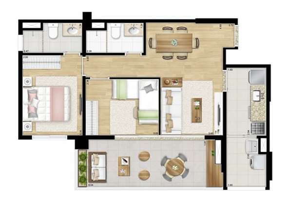 Imagem Apartamento com 2 Quartos à Venda, 71 m² em Tatuapé - São Paulo Imagem Apartamento com 2 Quartos à Venda, 71 m² em Tatuapé - São Paulo