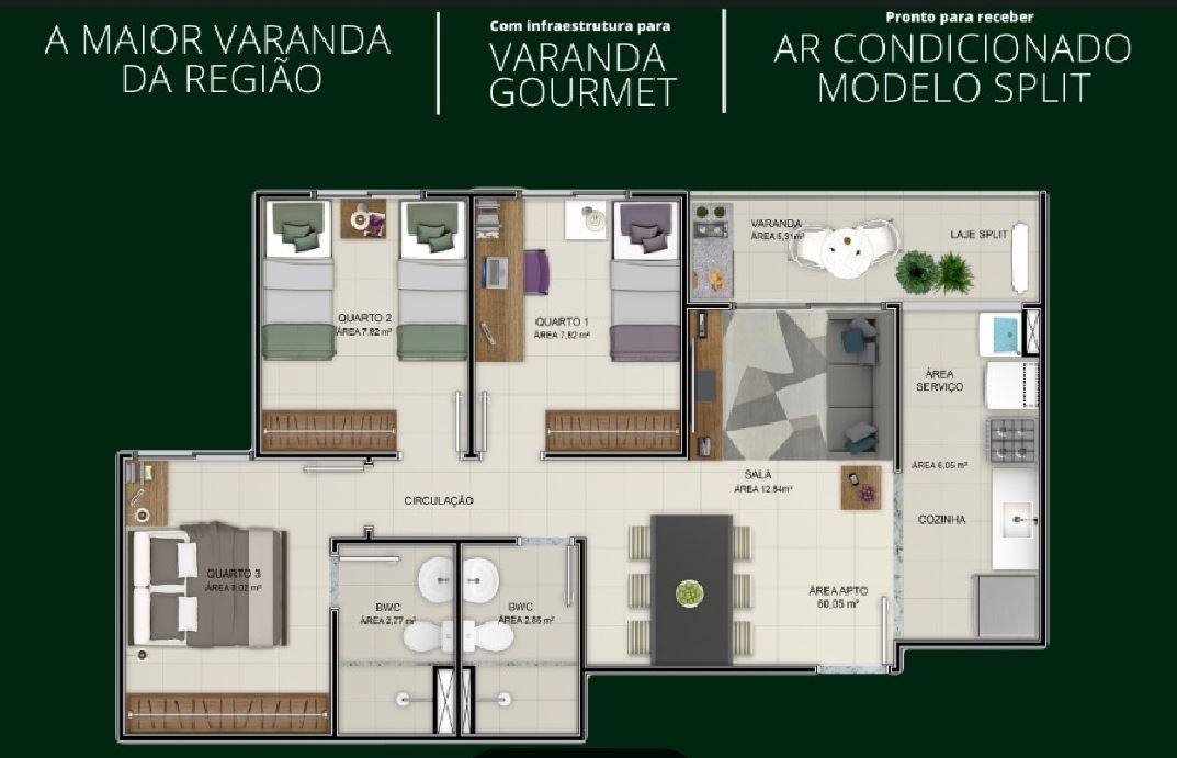 Imagem Apartamento com 3 Quartos à Venda, 60 m² em Nossa Senhora da Conceição - Paulista