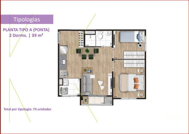 Imagem Apartamento com 2 Quartos à Venda,  em Parque Reboucas - São Paulo