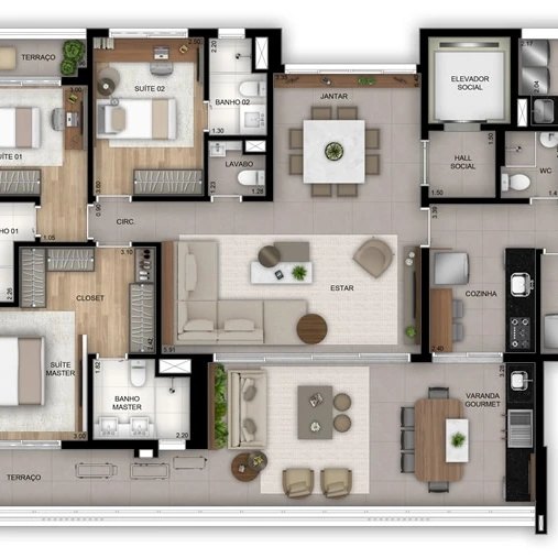 Imagem Apartamento com 3 Quartos à Venda, 160 m²em Vila Olímpia - São Paulo Imagem Apartamento com 3 Quartos à Venda, 160 m²em Vila Olímpia - São Paulo