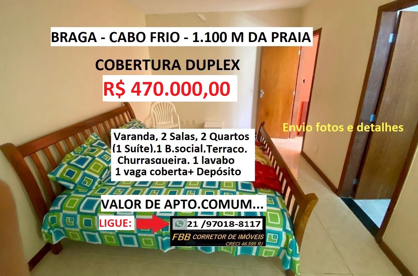 Imagem Cobertura com 2 Quartos à Venda, 115 m² em Braga - Cabo Frio Imagem Cobertura com 2 Quartos à Venda, 115 m² em Braga - Cabo Frio