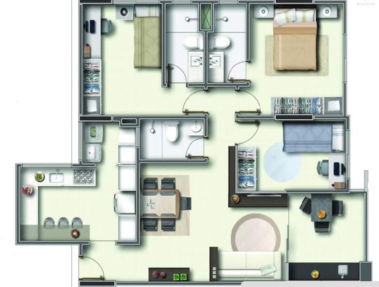 Imagem Apartamento com 3 Quartos à Venda, 87 m²em Setor Bueno - Goiânia