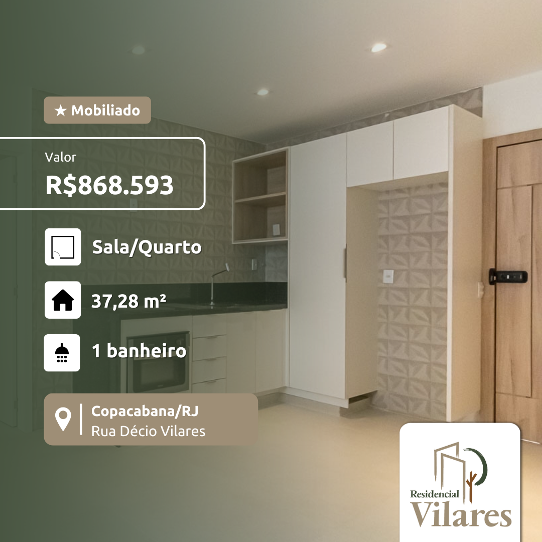 Imagem Apartamento com 1 Quarto à Venda, 33 m²em Copacabana - Rio de Janeiro