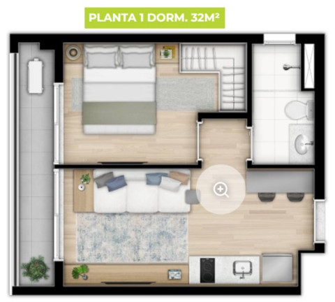 Imagem Apartamento com 1 Quarto à Venda, 33 m² em Butantã - São Paulo