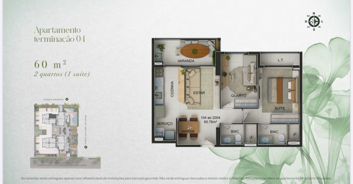 Imagem Edifício Residencial com 2 Quartos à Venda, 59 m²em Cruz das Almas - Maceió