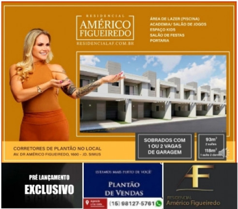 Casa de Condomínio com 3 Quartos à Venda, 118 m² em Jardim Simus - Sorocaba
