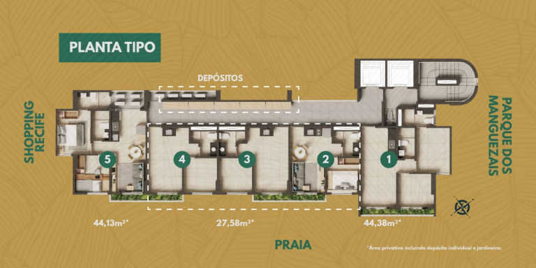 Imagem Apartamento com 2 Quartos à Venda, 44 m² em Boa Viagem - Recife