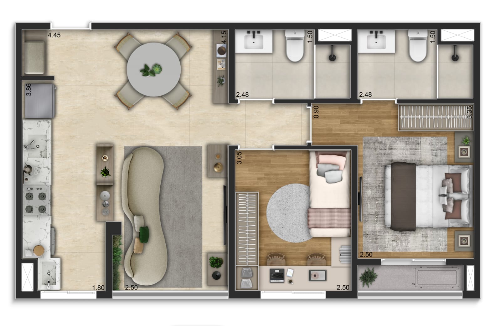 Imagem Apartamento com 3 Quartos à Venda, 72 m² em Chácara Pavoeiro - Cotia