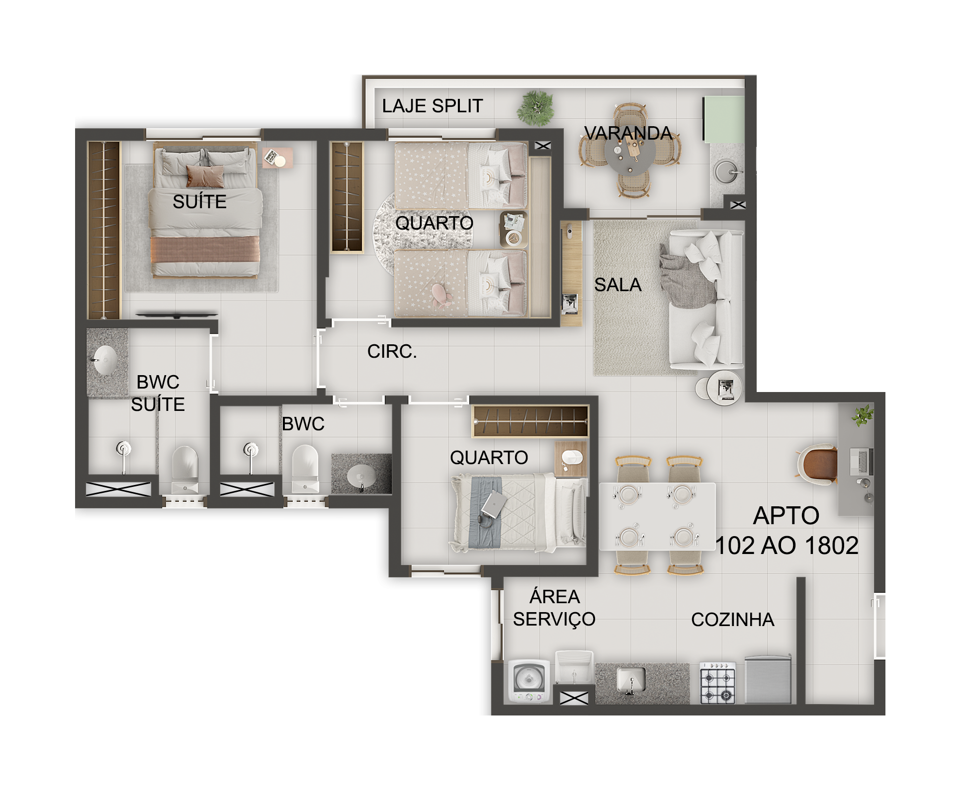 Apartamento com 3 Quartos à Venda, 65 m² em Serraria - Maceió
