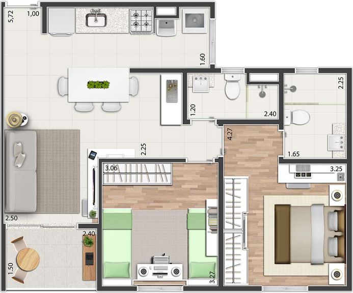 Imagem Apartamento com 2 Quartos à Venda, 65 m² em Santa Maria - São Caetano Do Sul