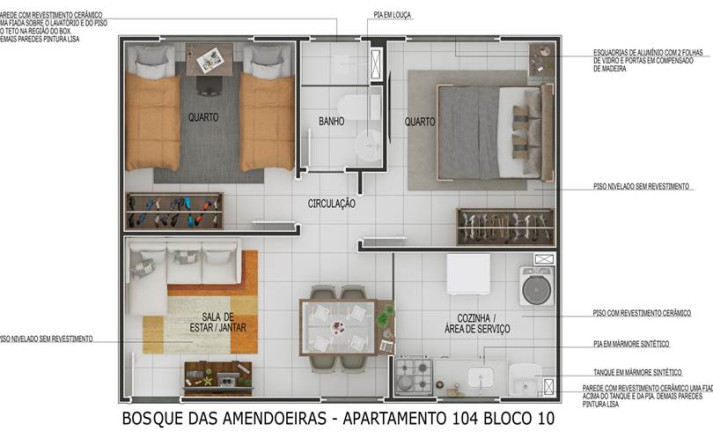 Imagem Apartamento com 2 Quartos à Venda, 42 m² em Amendoeira - São Gonçalo Imagem Apartamento com 2 Quartos à Venda, 42 m² em Amendoeira - São Gonçalo