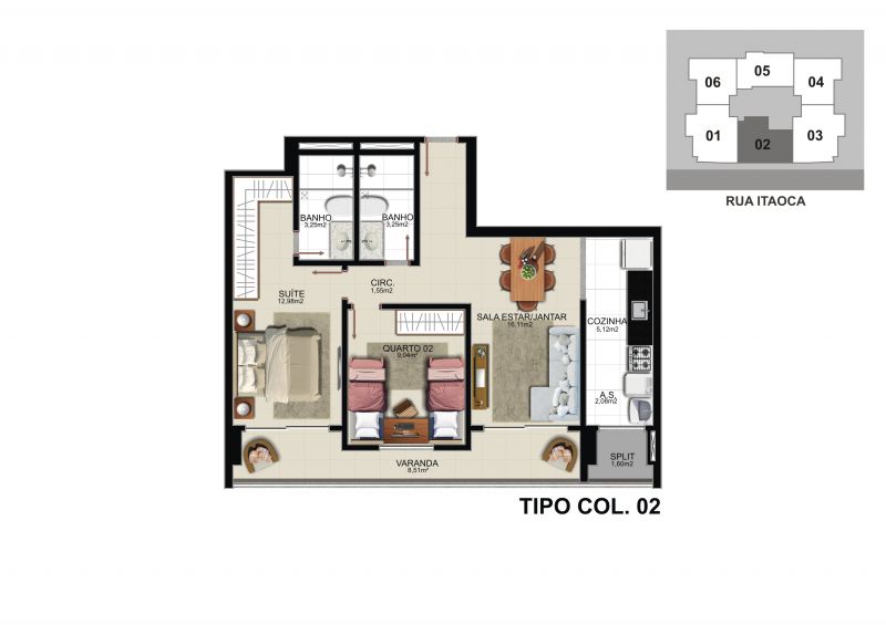 Imagem Apartamento com 2 Quartos à Venda, 73 m² em Coqueiral de Itaparica - Vila Velha