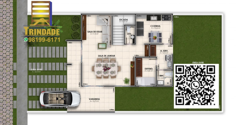 Imagem Casa de Condomínio com 3 Quartos à Venda, 200 m² em Olho D'Água - São Luís