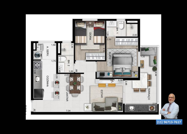 Imagem Apartamento com 2 Quartos à Venda, 65 m² em Vila Paulista - Guarulhos