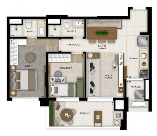 Imagem Apartamento com 3 Quartos à Venda, 103 m² em Jardim Das Acácias - São Paulo