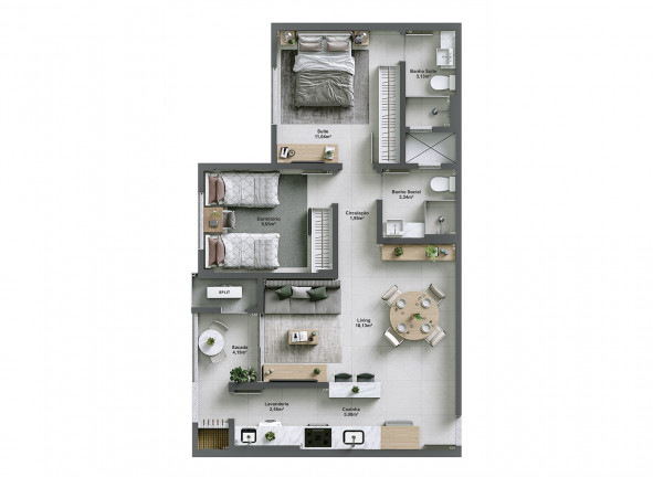 Imagem Apartamento com 3 Quartos à Venda, 86 m²em Centro - Içara Imagem Apartamento com 3 Quartos à Venda, 86 m²em Centro - Içara