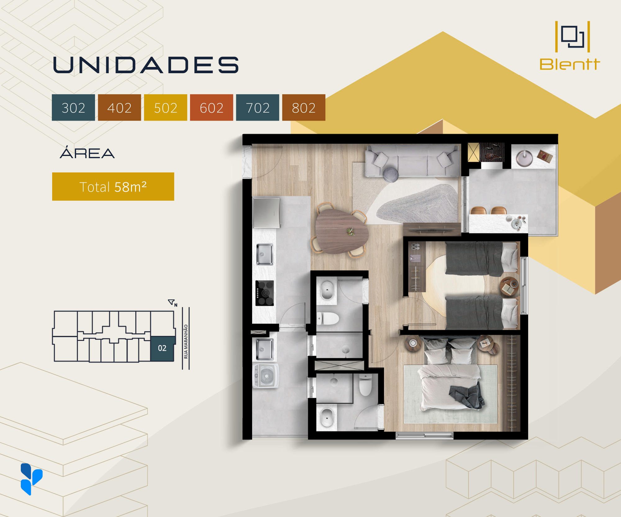 Imagem Apartamento com 2 Quartos à Venda, 58 m²em Portão - Curitiba