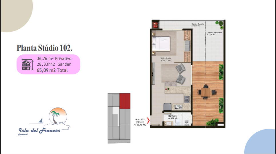Imagem Studio com 1 Quarto à Venda, 25 m² em Canasvieiras - Florianópolis