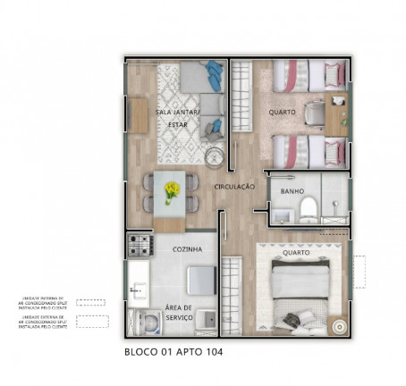 Imagem Apartamento com 2 Quartos à Venda, 40 m² em Vila São Paulo - Mogi das Cruzes