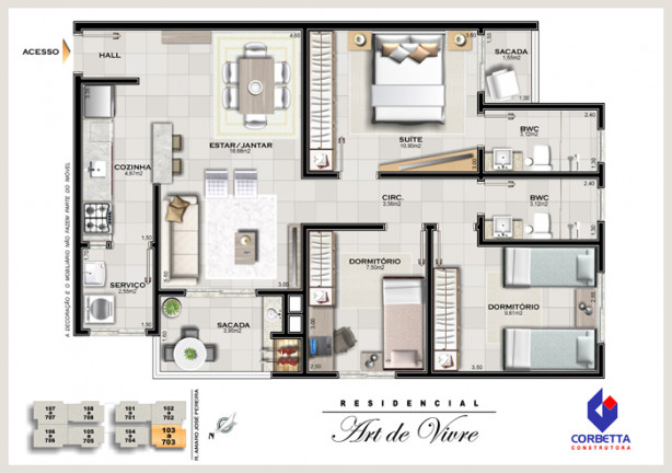 Imagem Apartamento com 3 Quartos à Venda, 80 m²em Centro - Araranguá Imagem Apartamento com 3 Quartos à Venda, 80 m²em Centro - Araranguá
