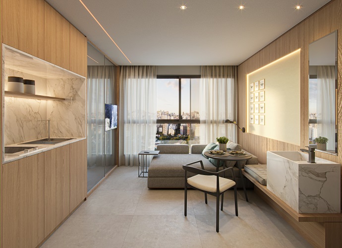 Imagem Apartamento com 1 Quarto à Venda, 20 m²em Moema - São Paulo