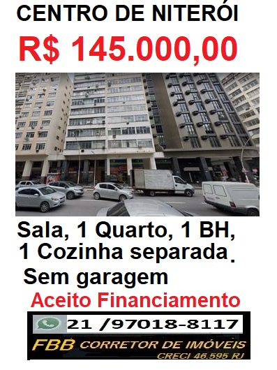 Apartamento com 1 Quarto à Venda, 42 m² em Centro - Niterói