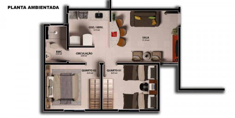 Imagem Apartamento com 2 Quartos à Venda, 48 m² em Planalto - Natal