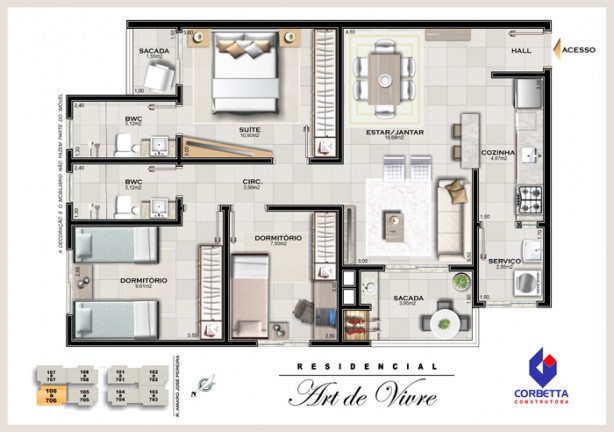 Imagem Apartamento com 3 Quartos à Venda, 80 m²em Centro - Araranguá Imagem Apartamento com 3 Quartos à Venda, 80 m²em Centro - Araranguá