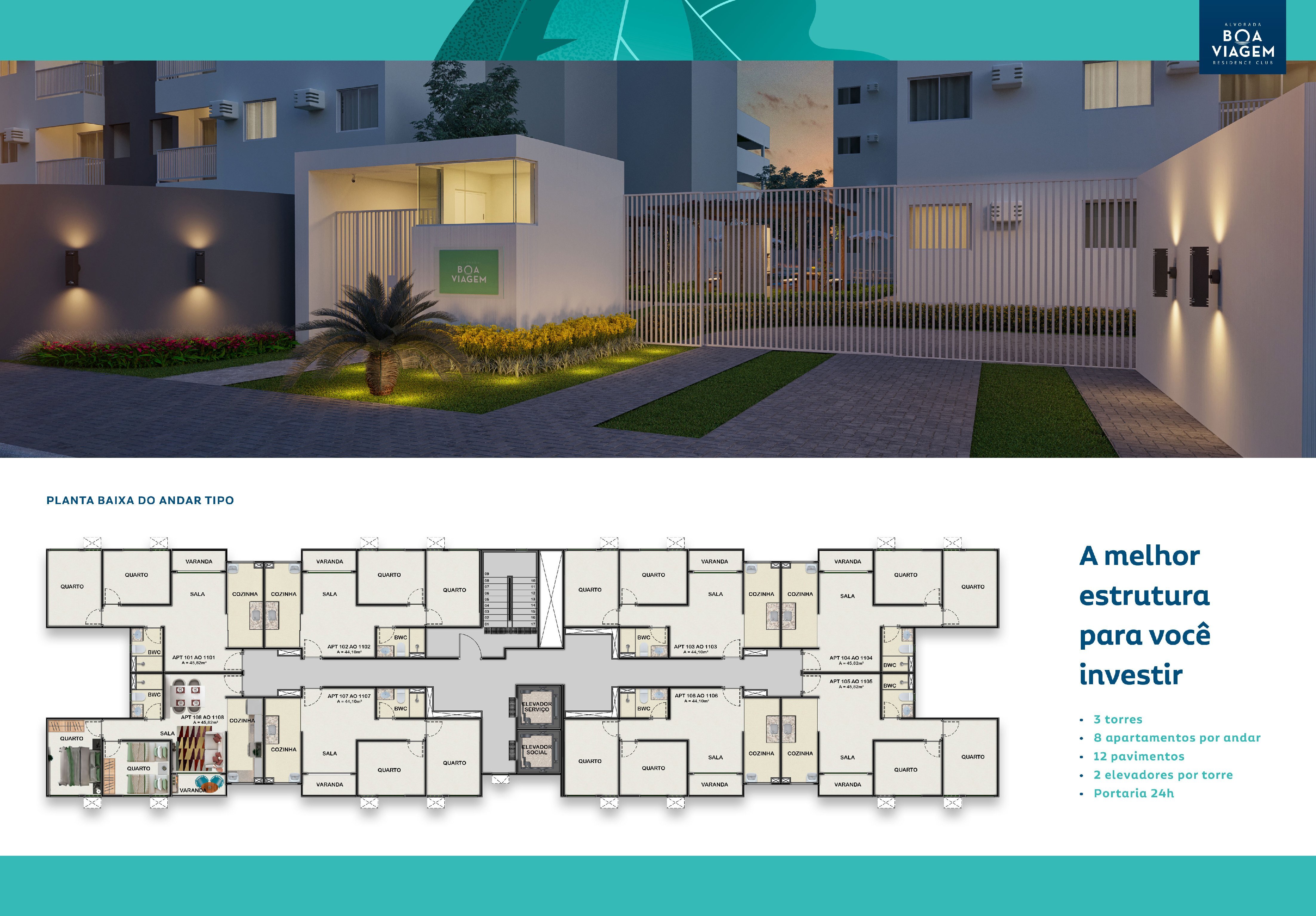 Imagem Apartamento com 2 Quartos à Venda, 45 m²em Imbiribeira - Recife