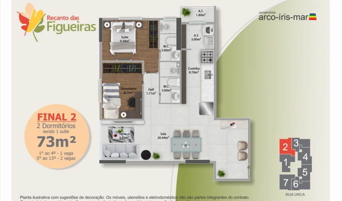 Imagem Apartamento com 2 Quartos à Venda, 66 m²em Guilhermina - Praia Grande