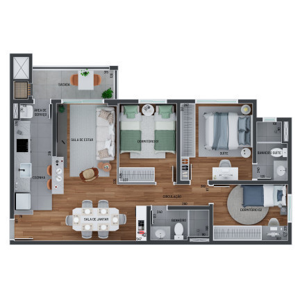 Imagem Apartamento com 3 Quartos à Venda,  em Tingui - Curitiba