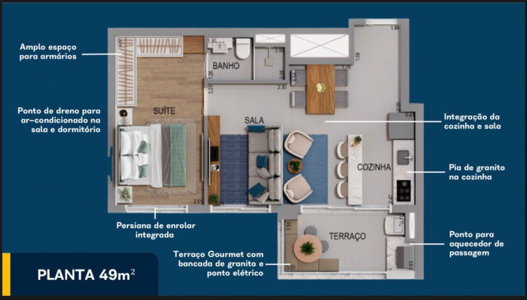 Imagem Apartamento com 1 Quarto à Venda, 49 m² em Jardim Esperança - Barueri