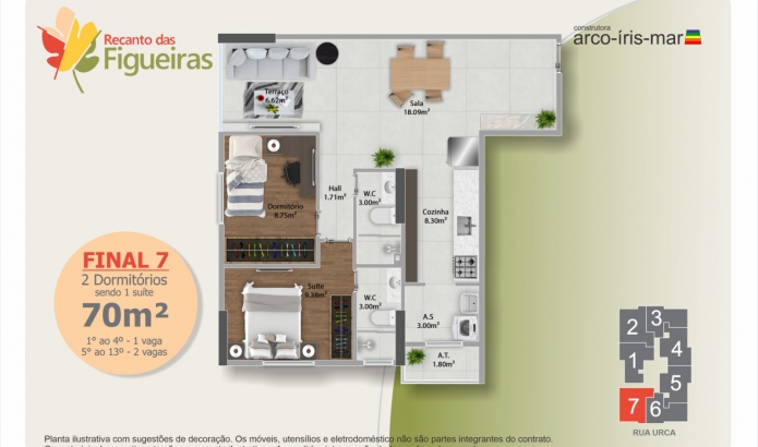 Imagem Apartamento com 2 Quartos à Venda, 71 m²em Guilhermina - Praia Grande