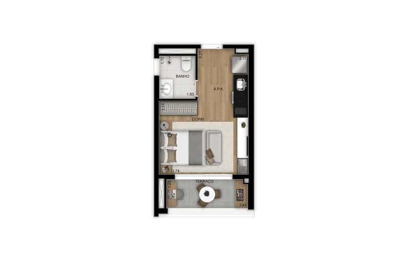 Imagem Studio com 1 Quarto à Venda, 28 m²em Butantã - SÃO PAULO