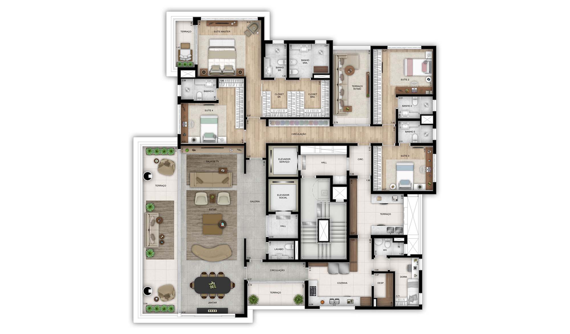 Apartamento com 4 Quartos à Venda, 355 m² em Paraíso - São Paulo