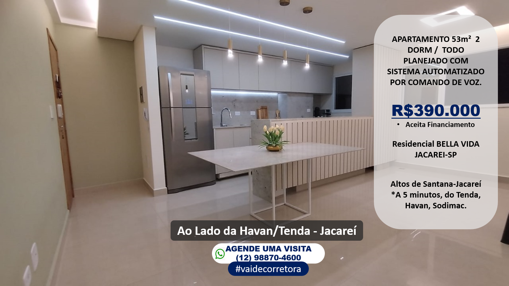 Apartamento com 2 Quartos à Venda, 53 m²em Jardim das Indústrias - Jacareí