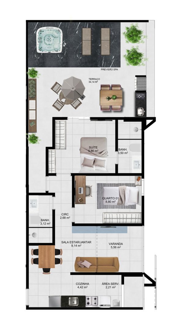 Imagem Apartamento com 2 Quartos à Venda, 60 m² em Interlagos - Vila Velha