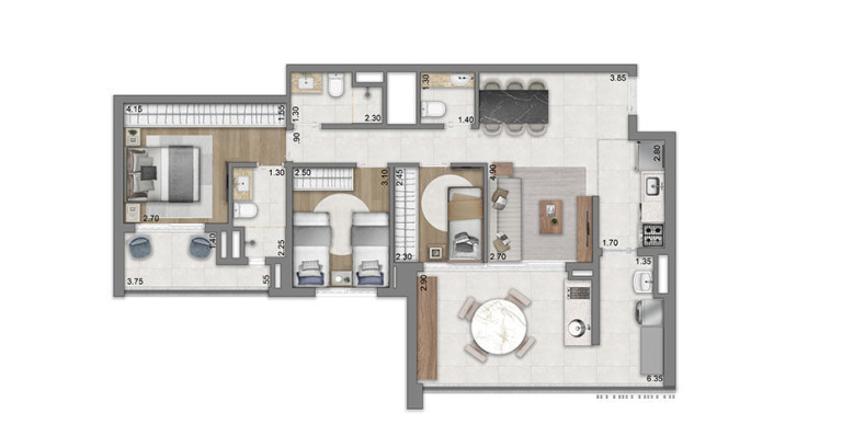 Imagem Apartamento com 3 Quartos à Venda,  em Jardim das Acácias - São Paulo