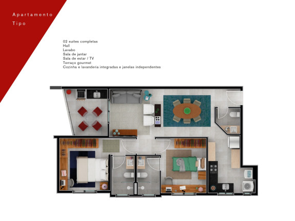 Imagem Apartamento com 2 Quartos à Venda, 80 m² em Cidade Alta - Piracicaba