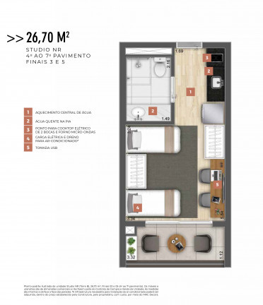 Imagem Studio com 1 Quarto à Venda, 27 m² em Santo Amaro - São Paulo