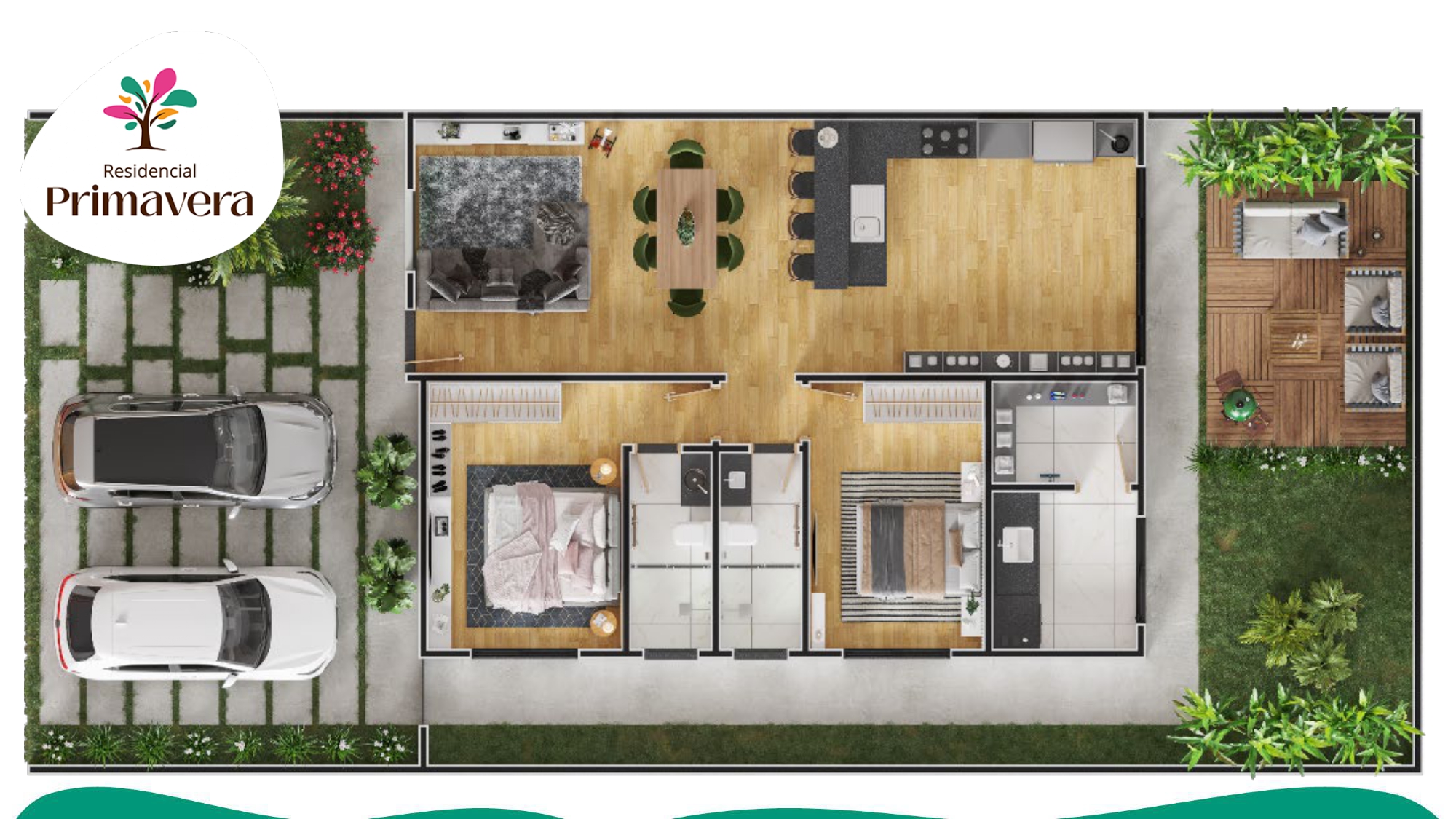 Imagem Casa de Condomínio com 2 Quartos à Venda, 74 m²em Paraíso da Cachoeira - Mogi Mirim