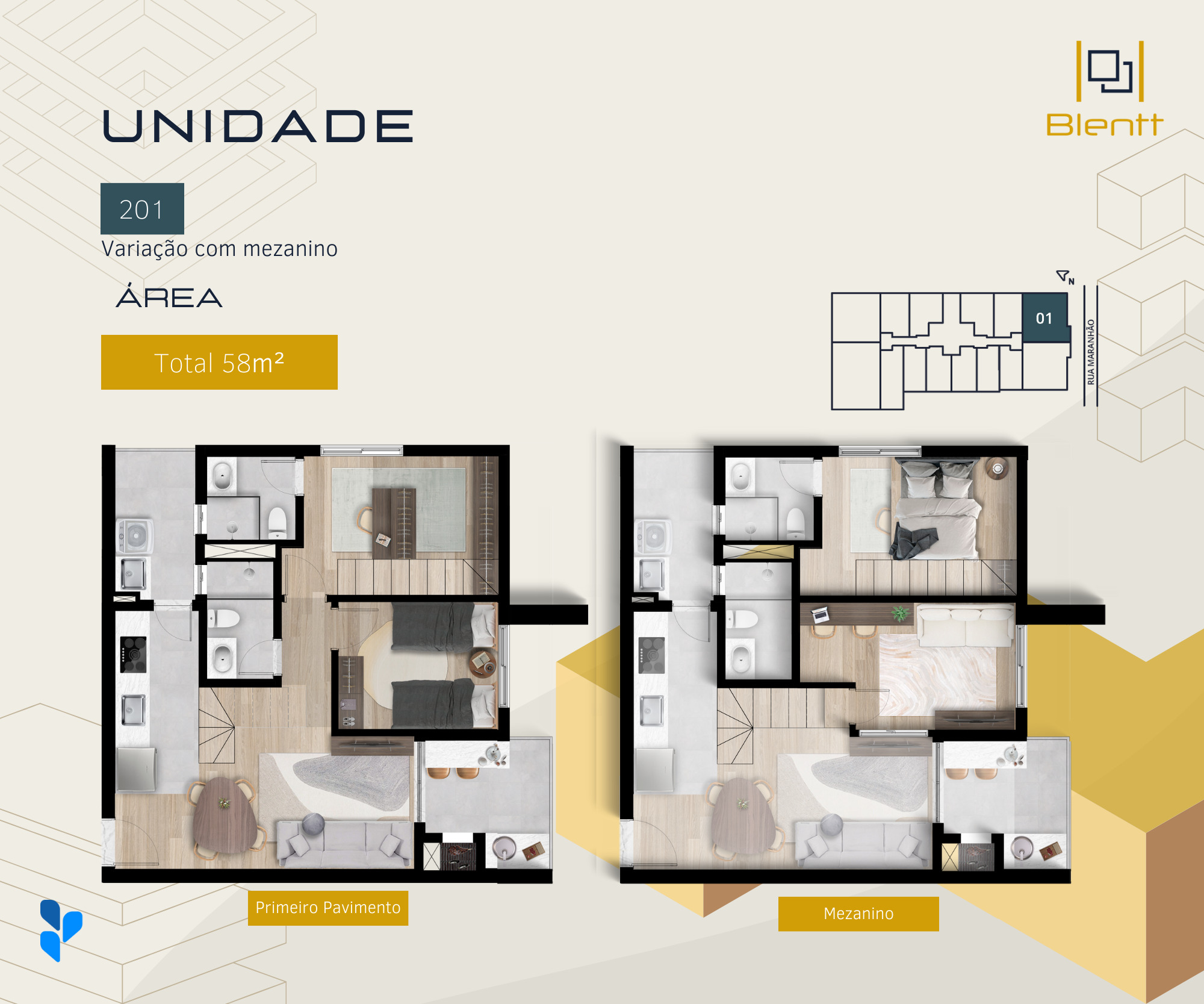 Imagem Apartamento com 2 Quartos à Venda, 58 m²em Portão - Curitiba