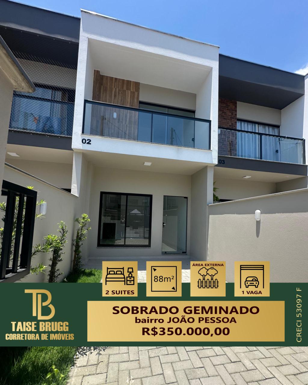 Imagem Sobrado com 2 Quartos à Venda, 79 m²em João Pessoa - Jaraguá do Sul Imagem Sobrado com 2 Quartos à Venda, 79 m²em João Pessoa - Jaraguá do Sul